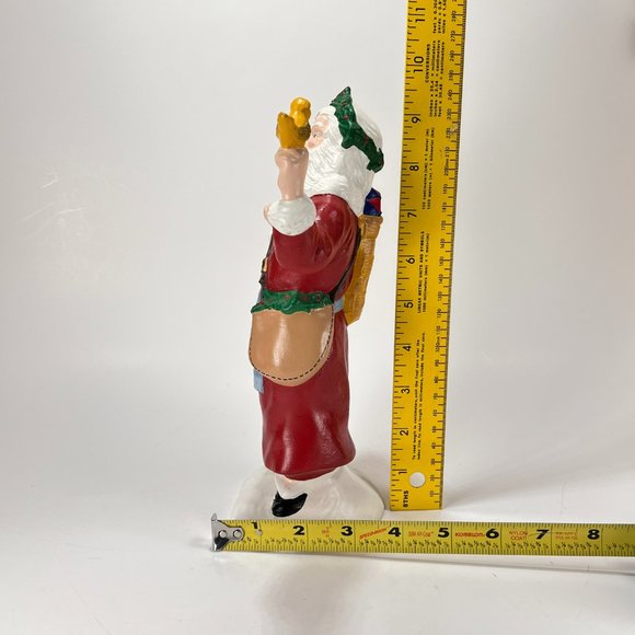 Vtg Old World Santa Claus Figure Provincial Mold Hand Painted Ceramic 90s - Picture 14 of 15